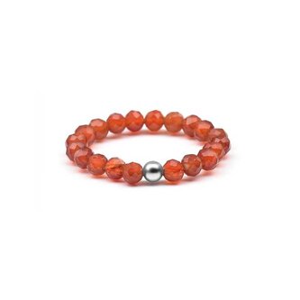 Minerální prsten s karneolem POL-R15 Agato / Obvod: 52 mm - 52 mm