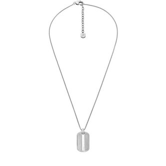 Pánský ocelový náhrdelník Psí známka Knox JF04882040 Fossil