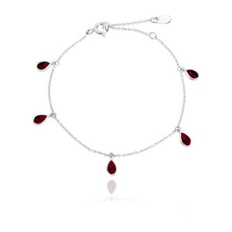 Jedinečný stříbrný náramek s granáty GRAAGB7/21 Beneto Exclusive