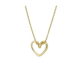 Pozlacený náhrdelník se srdíčkem Sawyer JOF00928710 (řetízek, přívěsek) Fossil