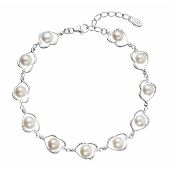 Luxusní stříbrný náramek s říčními perlami 23025.1 Evolution Group