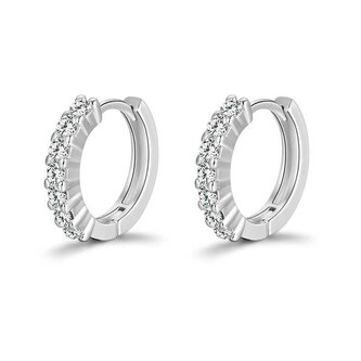 Kruhové stříbrné náušnice AGU1152 Beneto