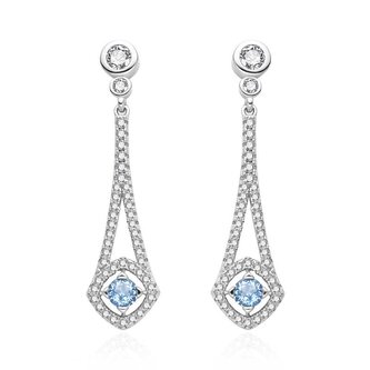 Okouzlující stříbrné náušnice se zirkony AGT-E132PWBL Agato