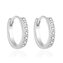 Stříbrné kruhové náušnice s čirými zirkony AGT-E060KW Agato