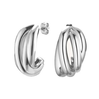 Nadčasové ocelové náušnice Statement JESTS-J1058 Rosefield