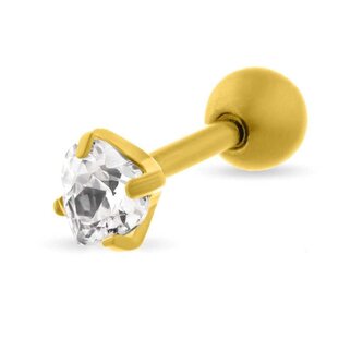 Půvabný pozlacený piercing z titanu VSE6015G-PET Troli