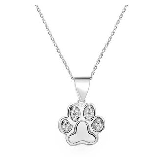 Stříbrný náhrdelník s tlapkou AGS527/47 (řetízek, přívěsek) Beneto