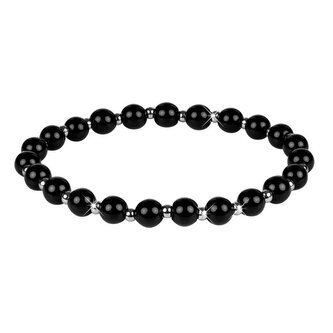 Korálkový náramek z onyxu Troli / Délka: 18 cm