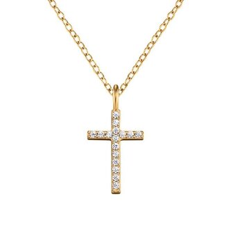 Pozlacený náhrdelník Křížek ERN-LILCROS-ZIG (řetízek, přívěsek) Engelsrufer