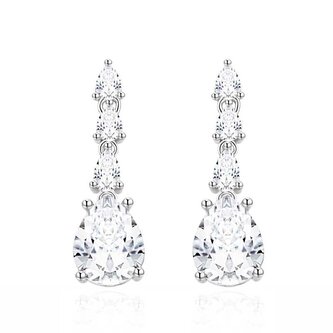 Nepřehlédnutelné stříbrné náušnice se zirkony AGT-E161PW Agato