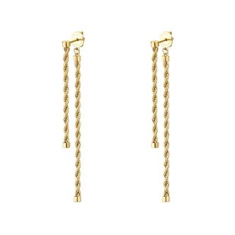 Módní pozlacené náušnice 2v1 Essential BNL088 Brosway