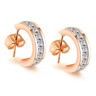 Bronzové půlkruhové náušnice VGE390 R Troli