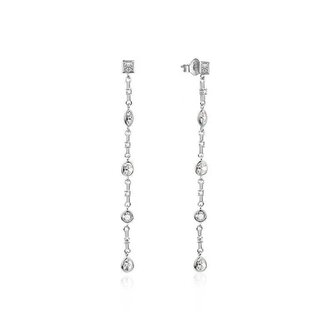 Dlouhé stříbrné náušnice se zirkony AGUP1968 Beneto