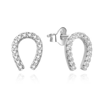 Stříbrné peckové náušnice Podkova AGUP3479 Agato