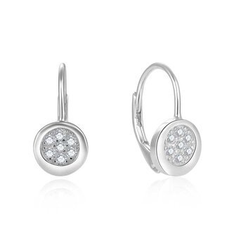 Jemné stříbrné náušnice se zirkony AGUC2709 Beneto