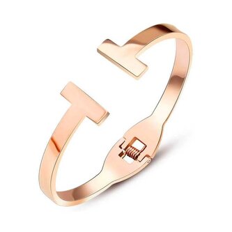 Luxusní růžově pozlacený náramek pro ženy Troli