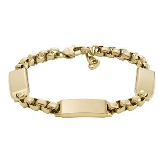 Stylový pozlacený náramek pro muže Drew JF04695710 Fossil