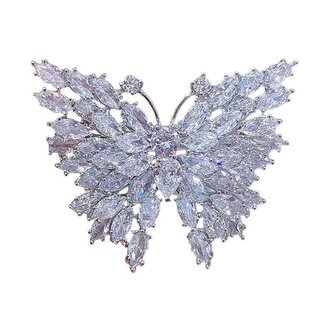 Blyštivá brož Motýl Silver Troli