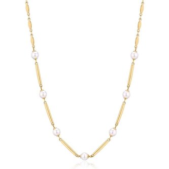 Elegantní pozlacený náhrdelník s perlami Affinity BFF161 Brosway