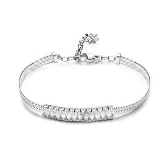 Ocelový náramek s kubickými zirkony Hádek Desideri BEI087 Brosway