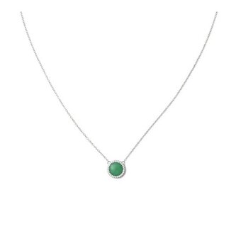 Originální náhrdelník s jadeitem a krystaly Audrey DW00401454 Daniel Wellington