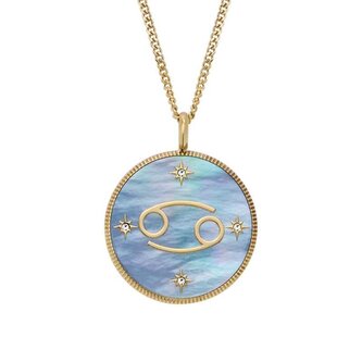 Pozlacený náhrdelník znamení Rak Written in the Stars JF04841710 Fossil