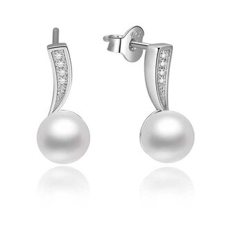 Stříbrné náušnice s pravými perlami AGUP1188 Beneto