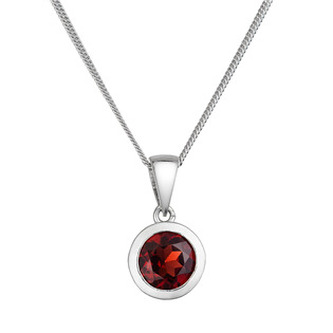 Elegantní stříbrný náhrdelník s pravým granátem 12081.3 Evolution Group