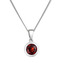 Elegantní stříbrný náhrdelník s pravým granátem 12081.3 Evolution Group