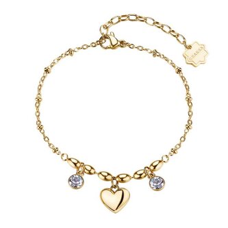 Romantický pozlacený náramek s přívěsky Chakra BHKB264 Brosway