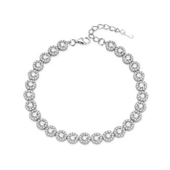 Elegantní stříbrný náramek se zirkony AGB769/21 Agato