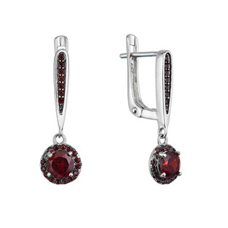 Okouzlující visací náušnice s pravými granáty 11494.3 Evolution Group