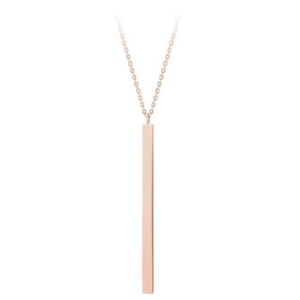 Dlouhý růžově zlacený náhrdelník s přívěskem Troli