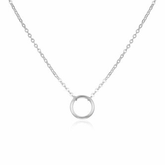 Něžný stříbrný náhrdelník Kroužek AGT-N034X Agato