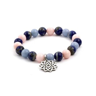 Korálkový náramek z jadeitu, lapisu lazuli a angelitu MINK70/17 Agato