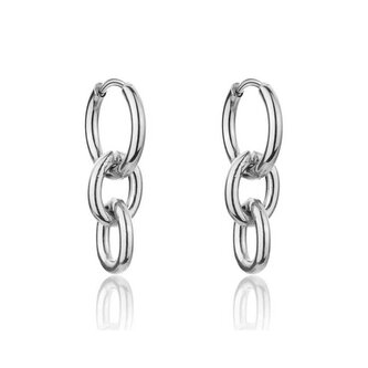 Nadčasové ocelové náušnice kruhy Michelle EWE23155S Emily Westwood