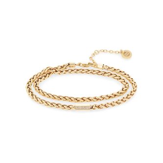 Módní pozlacený dvojitý náramek 2780876 Tommy Hilfiger