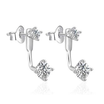 Módní stříbrné visací náušnice AGT-E054PW Agato