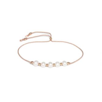 Krásný šňůrkový náramek s perlami HE02R3RG-LP Agato