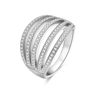 Stříbrný prsten se zirkony AGG338 Beneto / Obvod: 50 mm - 50 mm