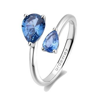 Stříbrný otevřený prsten Freedom Blue Fancy FFB114 Brosway / Obvod: 52 mm - 52 mm