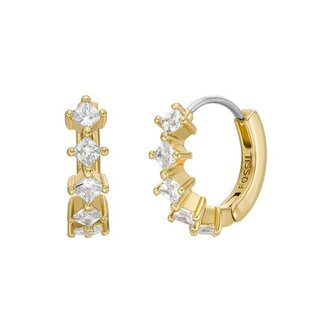 Elegantní pozlacené kruhy z mosazi Hazel JOA00819710 Fossil