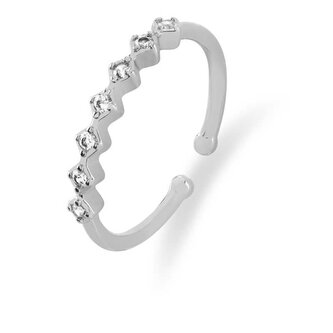 Blyštivý otevřený prsten z oceli Troli