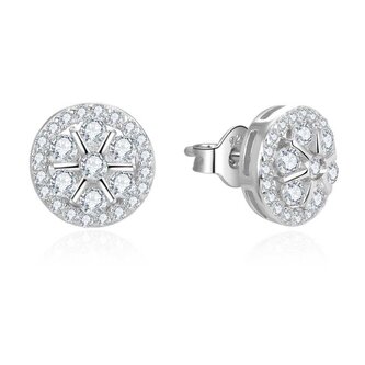 Módní stříbrné náušnice se zirkony AGUP3336 Beneto