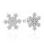 Půvabné stříbrné náušnice Sněhové vločky AGT-E006PW Agato