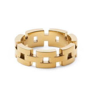 Stylový pozlacený prsten 3-Link DW0040099 Daniel Wellington / Obvod: 50 mm - 50 mm