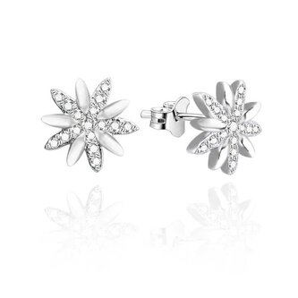 Stříbrné náušnice pecky s čirými zirkony AGUP3449 Beneto