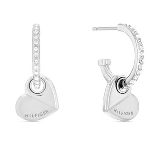 Moderní ocelové kruhy se srdíčky 2780882 Tommy Hilfiger