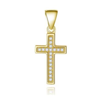 Pozlacený stříbrný přívěsek Křížek AGH589-GOLD Beneto