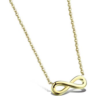 Pozlacený ocelový náhrdelník Nekonečno KNS-271 Troli